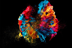 High Speed Photos of Popped Balloons Covered in Paint