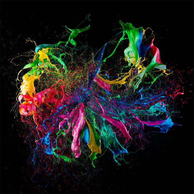 Popped Balloons Covered in Paint 