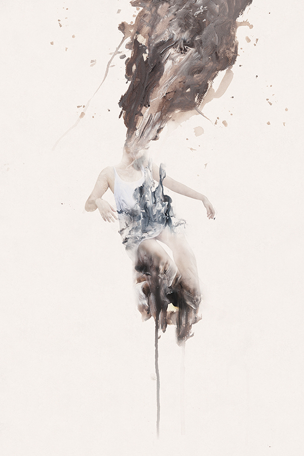 Artist Merges Multiple Painting Techniques With Digital Photo Manipulation And Photography To Create Abstract Portraits