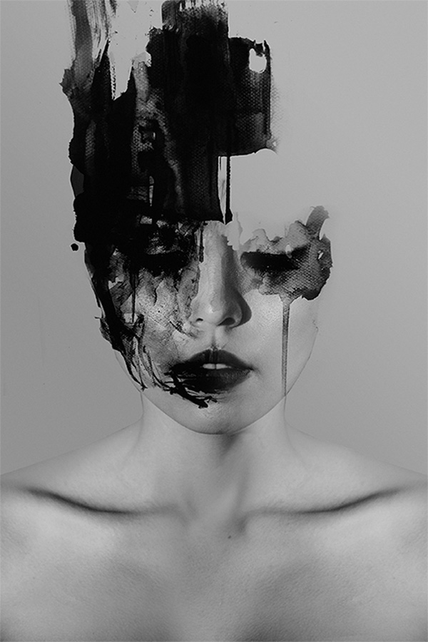 Artist Merges Multiple Painting Techniques With Digital Photo Manipulation And Photography To Create Abstract Portraits