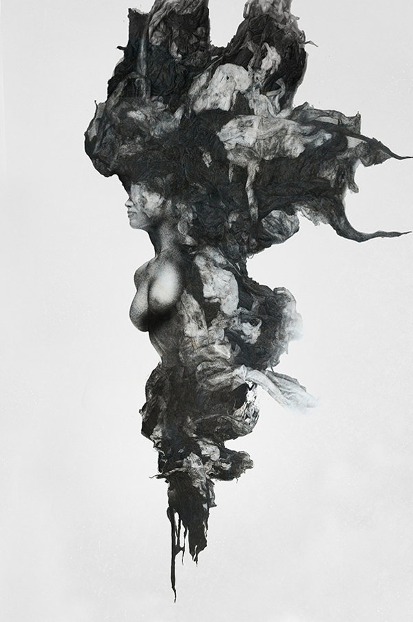 Artist Merges Multiple Painting Techniques With Digital Photo Manipulation And Photography To Create Abstract Portraits