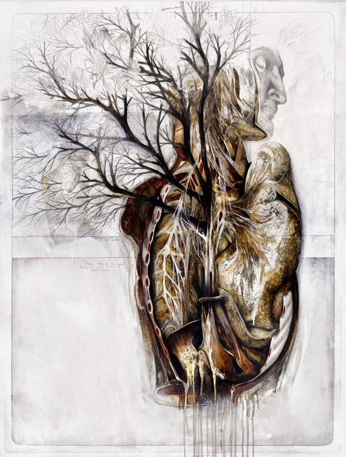 Nunzio Paci's Anatomical Art Explores The Relationship Between Man And Nature