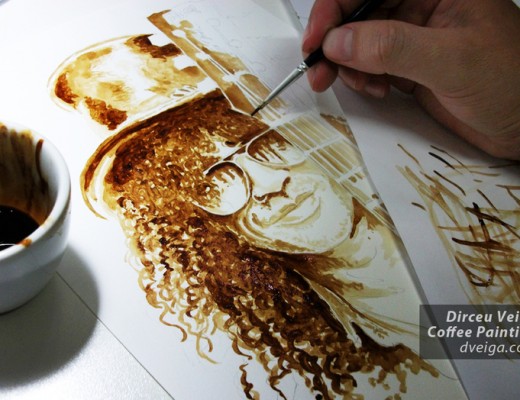 Coffee Art Awesome Coffee Paintings by artist Dirceu Veiga