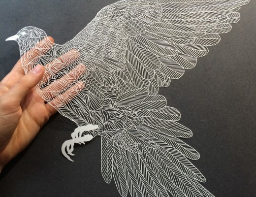 Delicate cut paper illustrations by Maude White