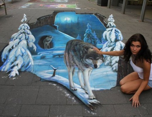 Street Art Impressive 3D Sidewalk Paintings by Nikolaj Arndt
