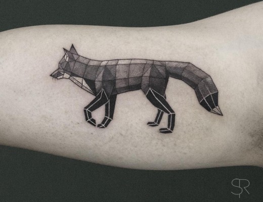 Adorable Geometric Animal Tattoos by Sven Rayen