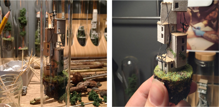 Miniature Worlds Encased In Test Tubes by Rosa de Jong
