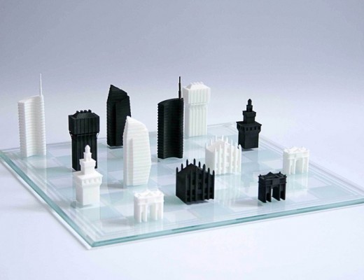 A 3D-Printed Chess Set Inspired by Milan's Skyline