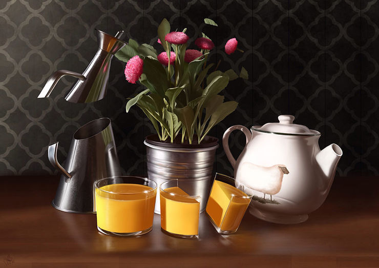 Artist Creates Photorealistic Finger Paintings Using His iPad