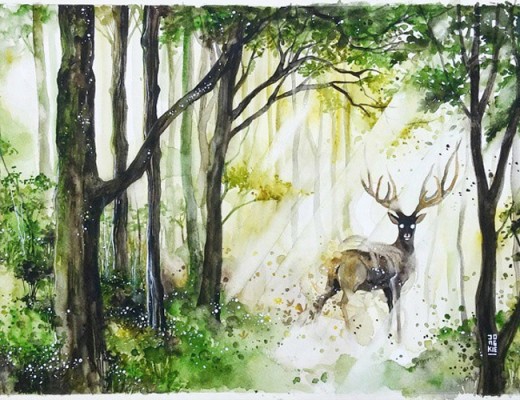 Beautiful Watercolor Animal Illustrations by Luqman Reza Mulyono