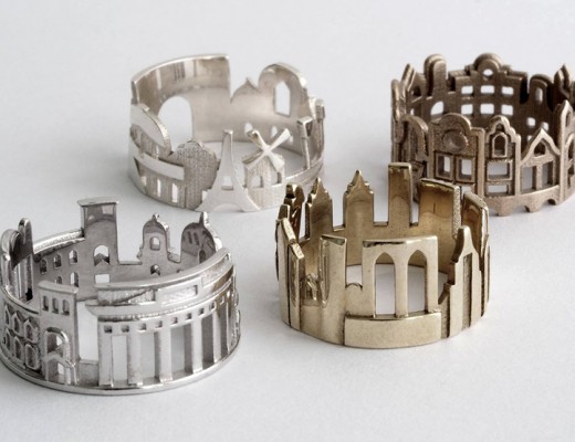 Cityscape Rings Features Architectural Landmarks of Iconic Cities