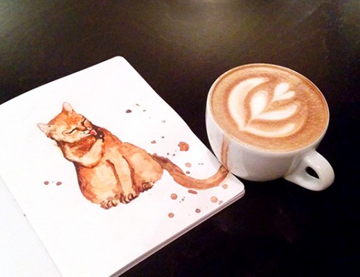 Cute Coffee Cats by Elena Efremova