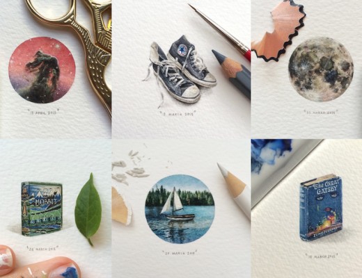 Detailed Miniature Watercolor Paintings by Lorraine Loots