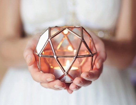 Handmade Glass Geometric Candle Holders by Studio Waen