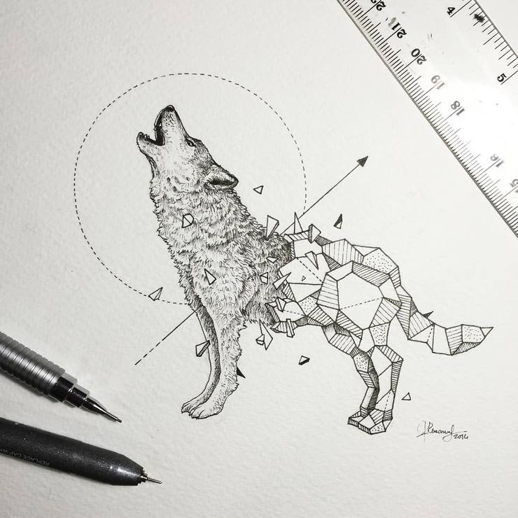 Abstract Geometric Animal Illustrations By Kerby Rosanes