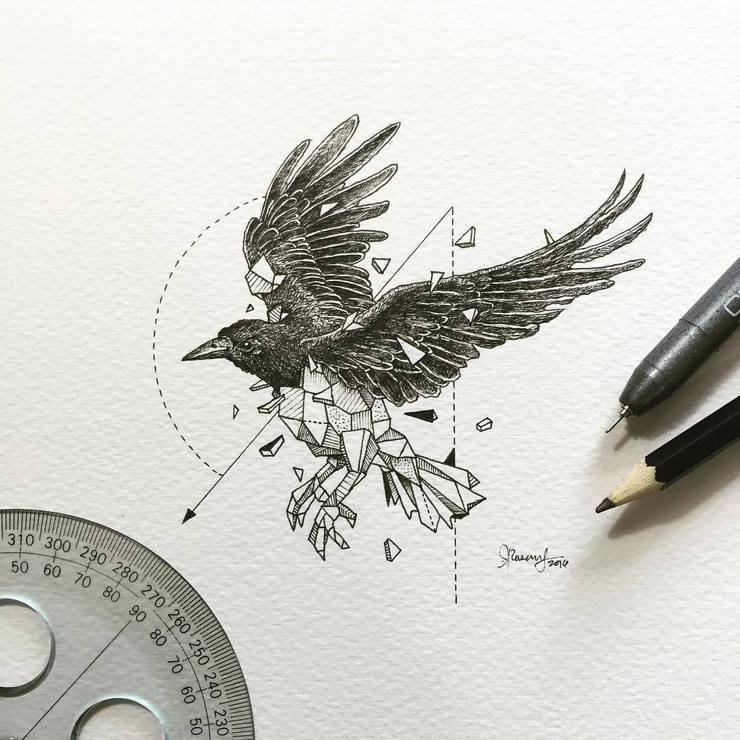 Abstract Geometric Animal Illustrations By Kerby Rosanes