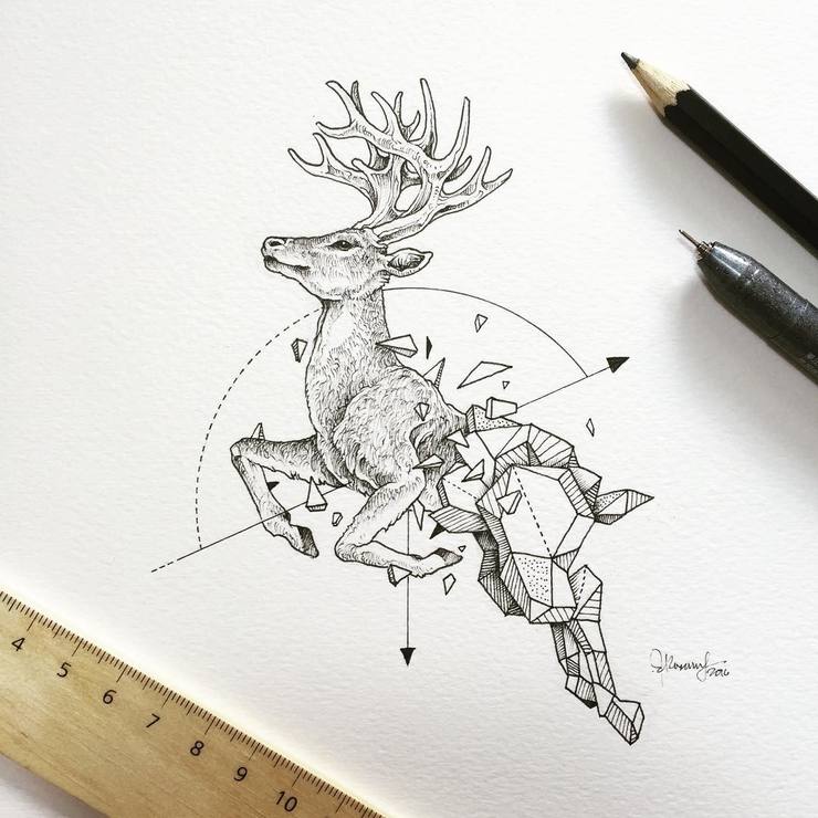 Abstract Geometric Animal Illustrations By Kerby Rosanes