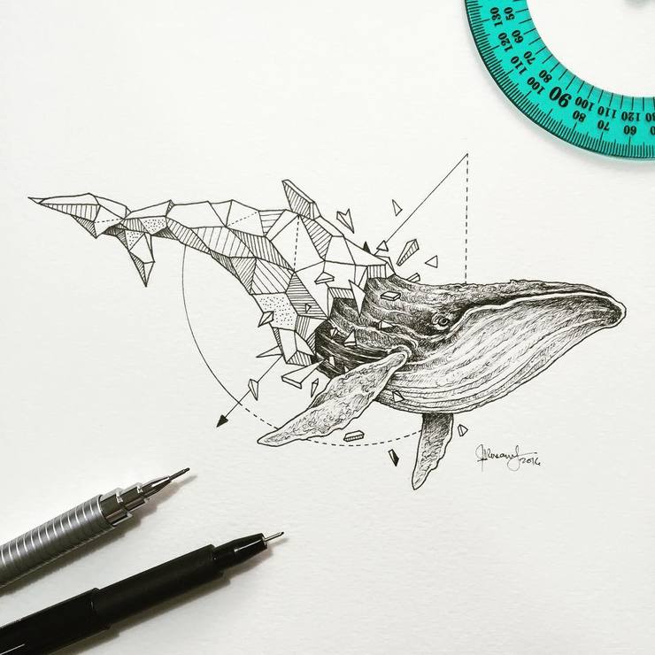 Abstract Geometric Animal Illustrations By Kerby Rosanes