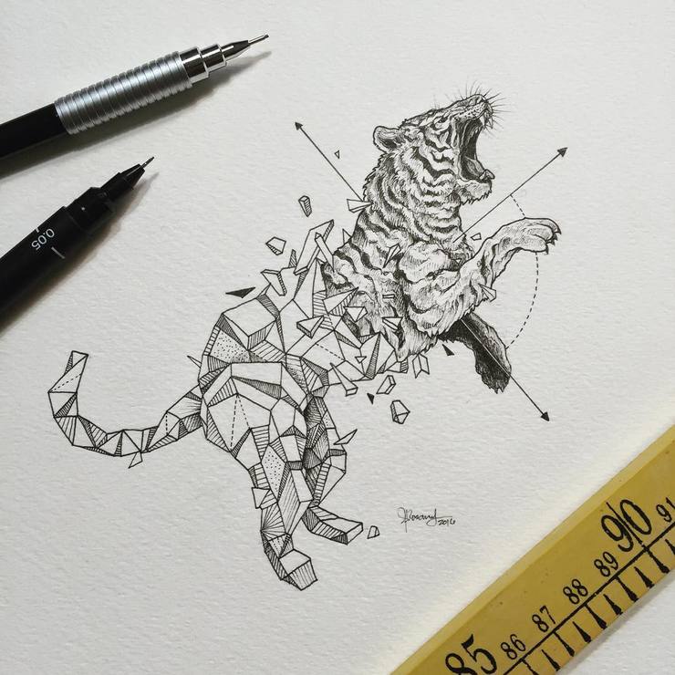 Abstract Geometric Animal Illustrations By Kerby Rosanes