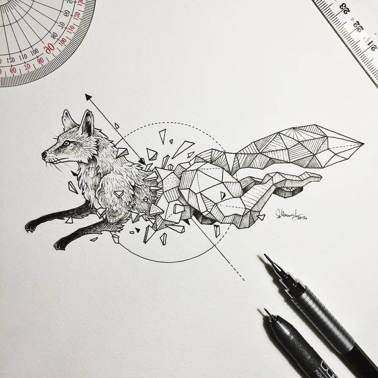 Abstract Geometric Animal Illustrations By Kerby Rosanes