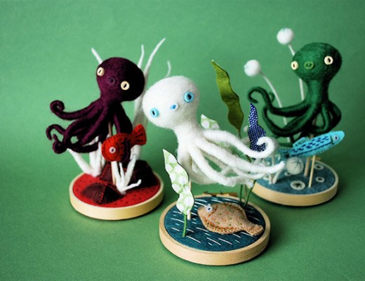 Cute Felt Sculptures by Hiné Mizushima
