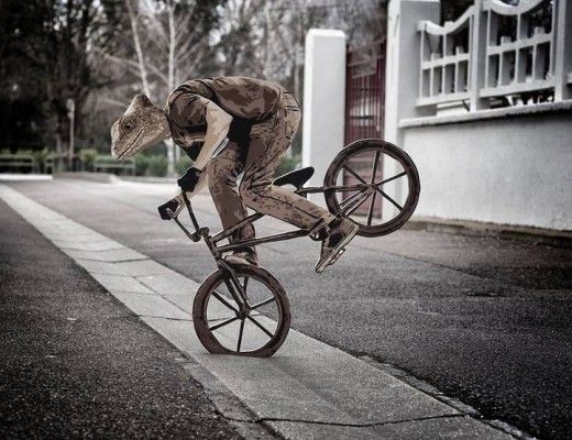 Wooden street art by TUCO