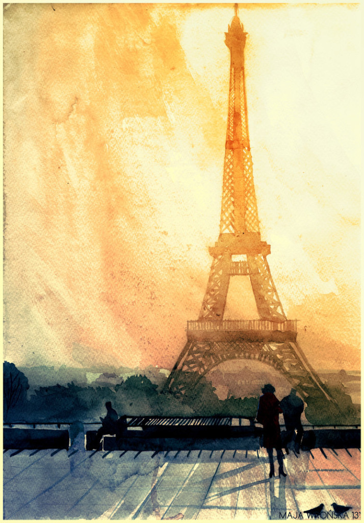 Architectural Watercolor Paintings By Maja Wronska