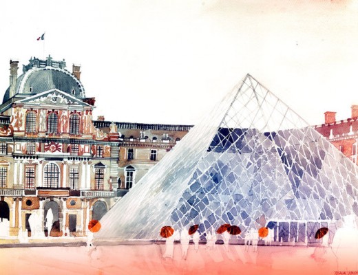 Architectural Watercolor Paintings By Maja Wronska
