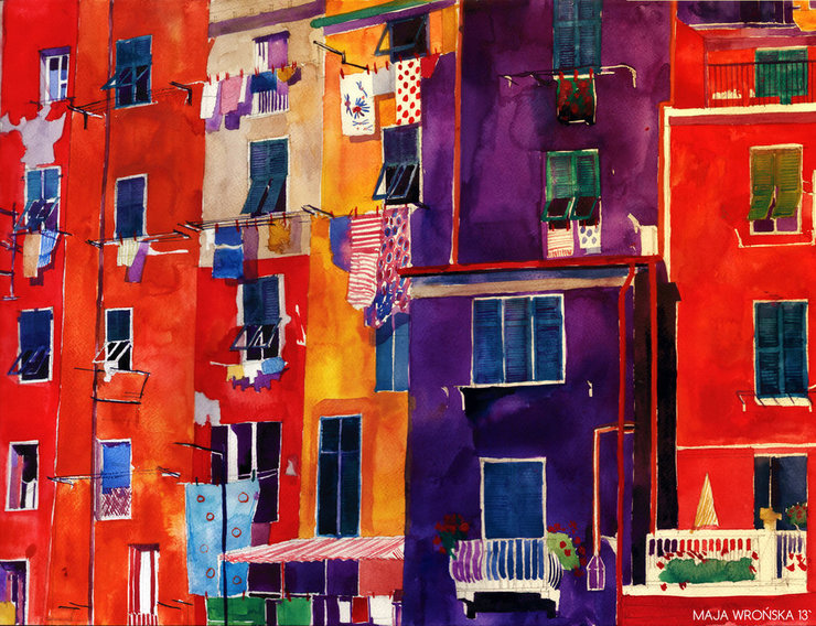 Architectural Watercolor Paintings By Maja Wronska