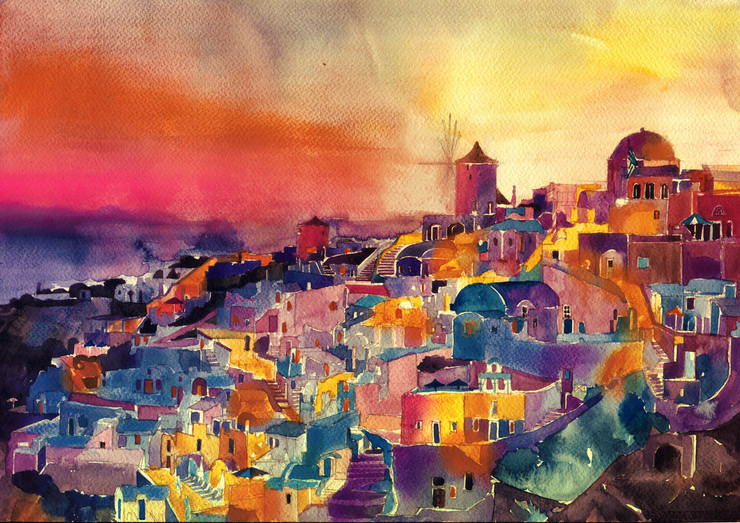 Architectural Watercolor Paintings By Maja Wronska