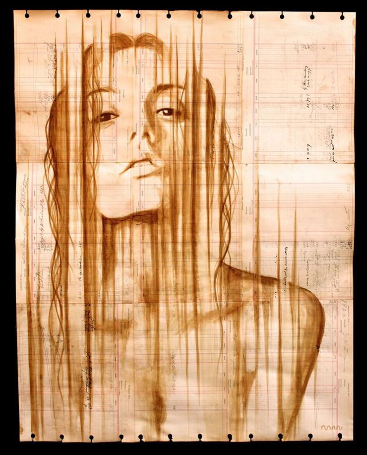 Beautiful Coffee and Ink Paintings On Century-Old Paper By Michael Aaron Williams