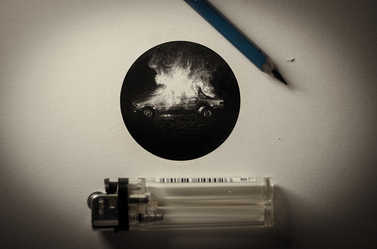 Black And White Miniature Drawings By Mateo Pizarro