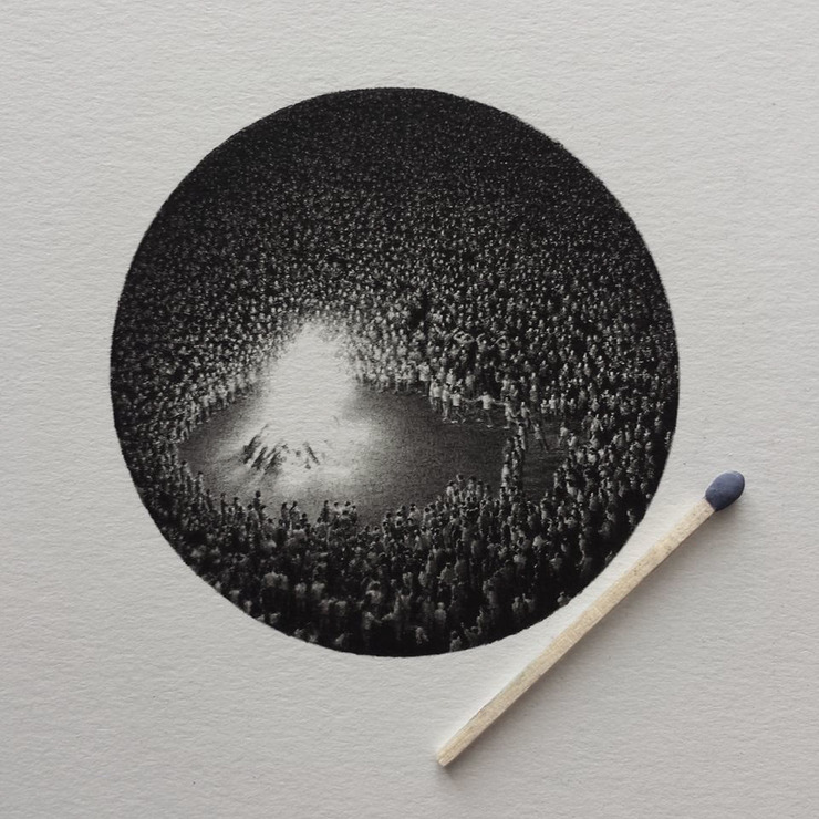 Black And White Miniature Drawings By Mateo Pizarro
