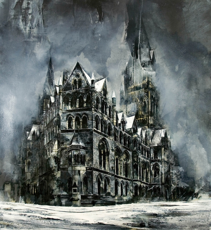 Dark Art Desolate Cityscape Paintings by Mark Thompson
