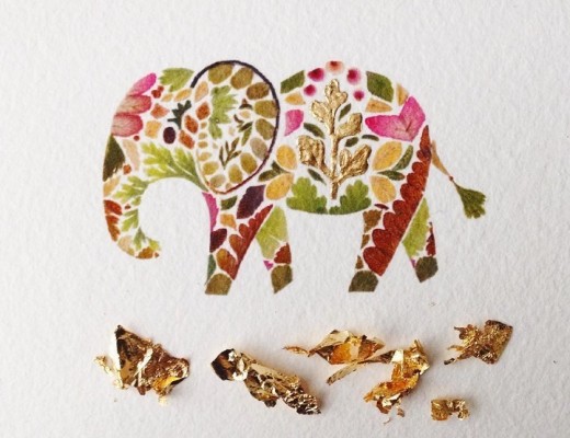 Delicate Wildlife Illustrations Made From Pressed Fern Leaves By Helen Ahpornsiri
