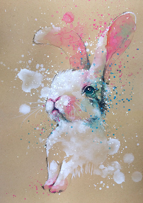 Vibrant Watercolor Animal Paintings by Tilen Ti
