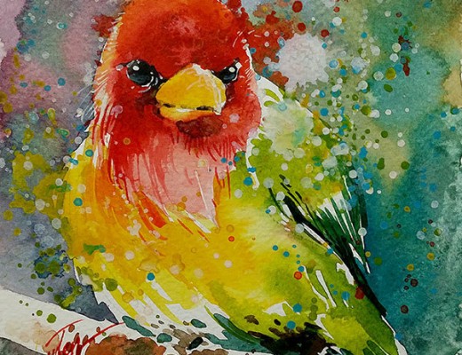 Vibrant Watercolor Animal Paintings by Tilen Ti