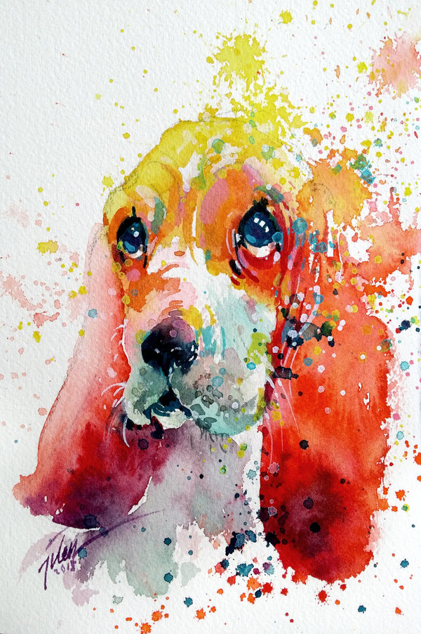 Vibrant Watercolor Animal Paintings by Tilen Ti