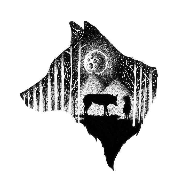 Gorgeous Double Exposure Wildlife Illustrations By Thiago Bianchini