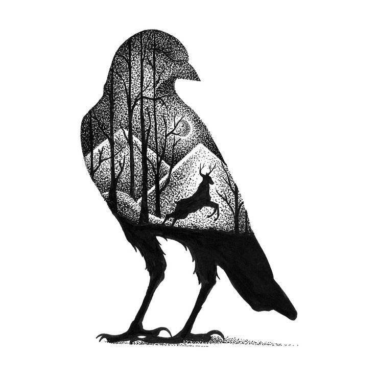 Gorgeous Double Exposure Wildlife Illustrations By Thiago Bianchini