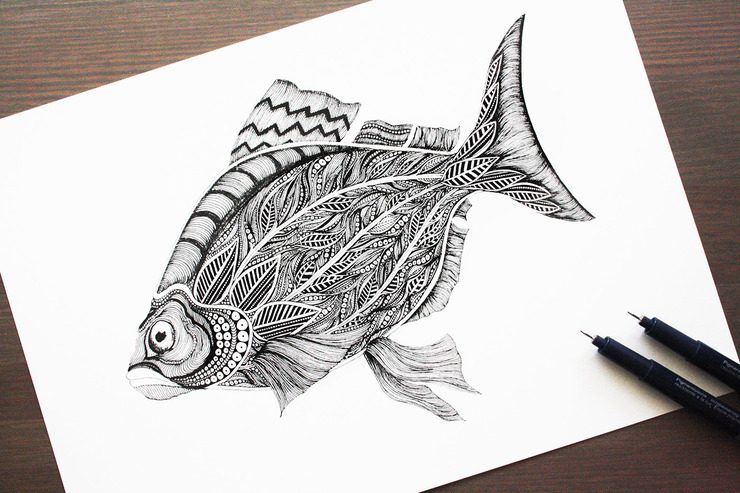Intricate pen and ink illustrations by Meni Chatzipanagiotou