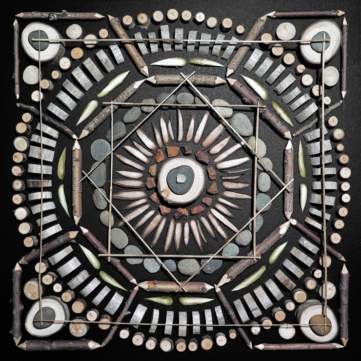 Mosaic Mandalas Made From Natural Elements by Matt W. Moore