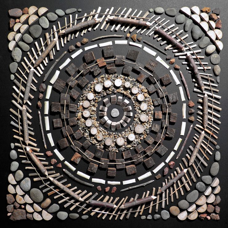 Mosaic Mandalas Made From Natural Elements by Matt W. Moore