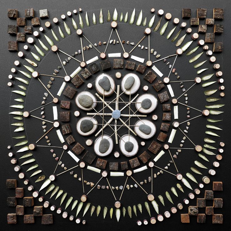 Mosaic Mandalas Made From Natural Elements by Matt W. Moore