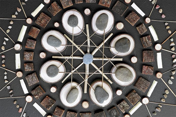 Mosaic Mandalas Made From Natural Elements by Matt W. Moore
