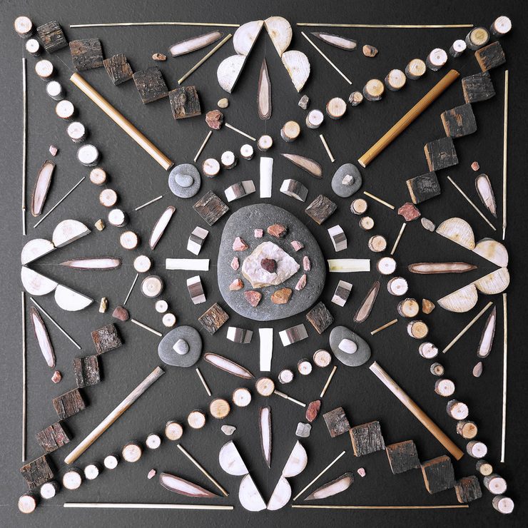 Mosaic Mandalas Made From Natural Elements by Matt W. Moore