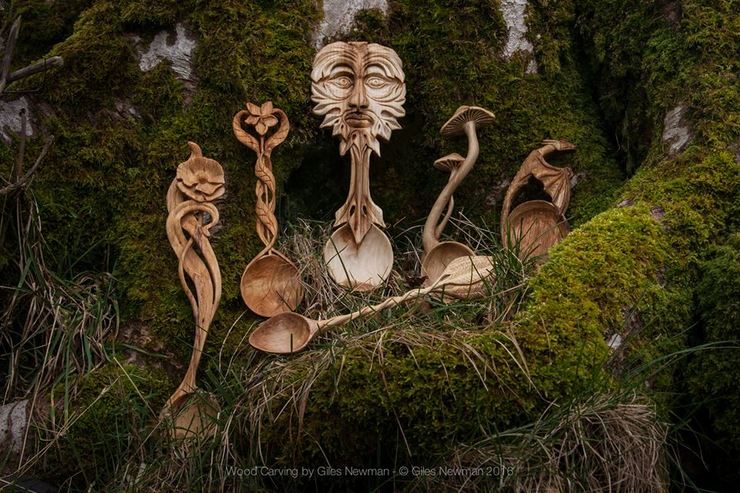 Nature Inspired Hand Carved Wooden Spoons By Giles Newman