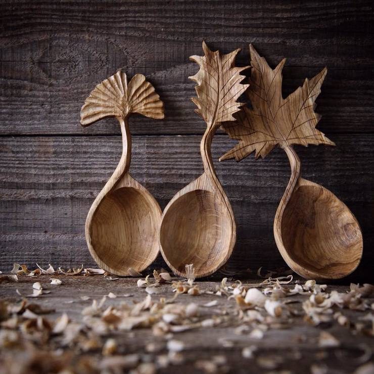 Nature Inspired Hand Carved Wooden Spoons By Giles Newman