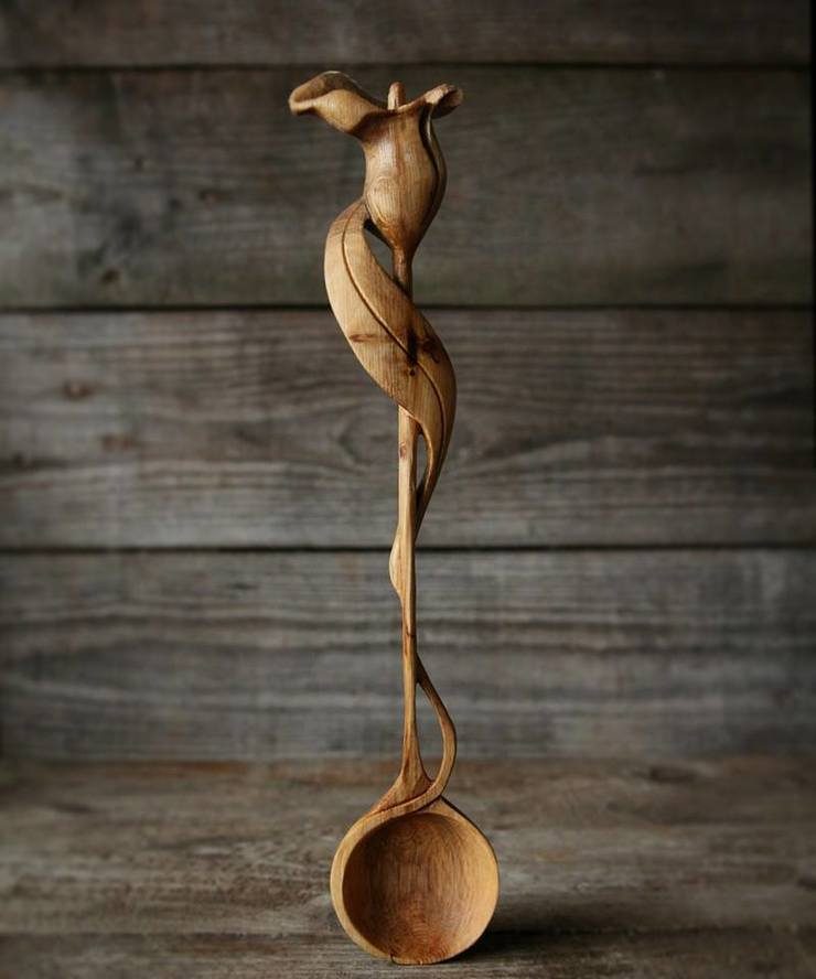 Nature Inspired Hand Carved Wooden Spoons By Giles Newman