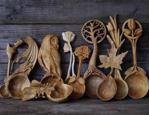 Nature Inspired Hand Carved Wooden Spoons By Giles Newman
